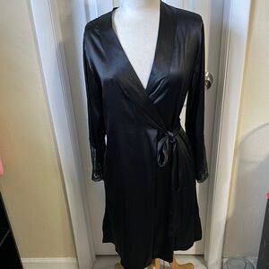Victoria's Secret Black Lace Robe